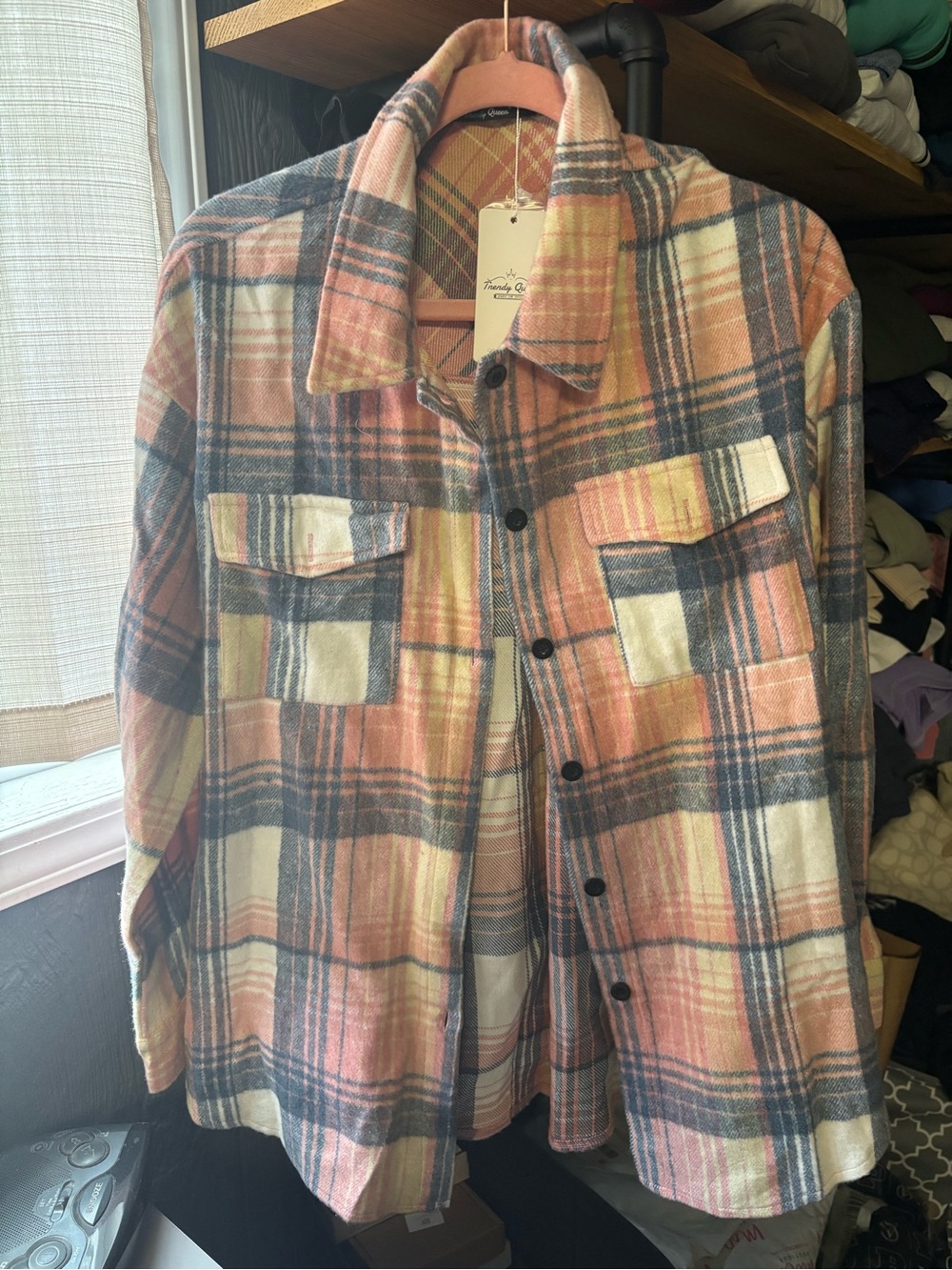 Lightweight Flannel Fleece Shacket